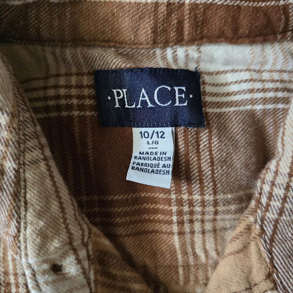 The Children's Place Plaid Flannel Button-Down Shirt - Size Large